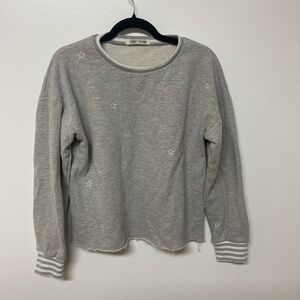 Sunday Stevens Grey Star Embroidered Crewneck